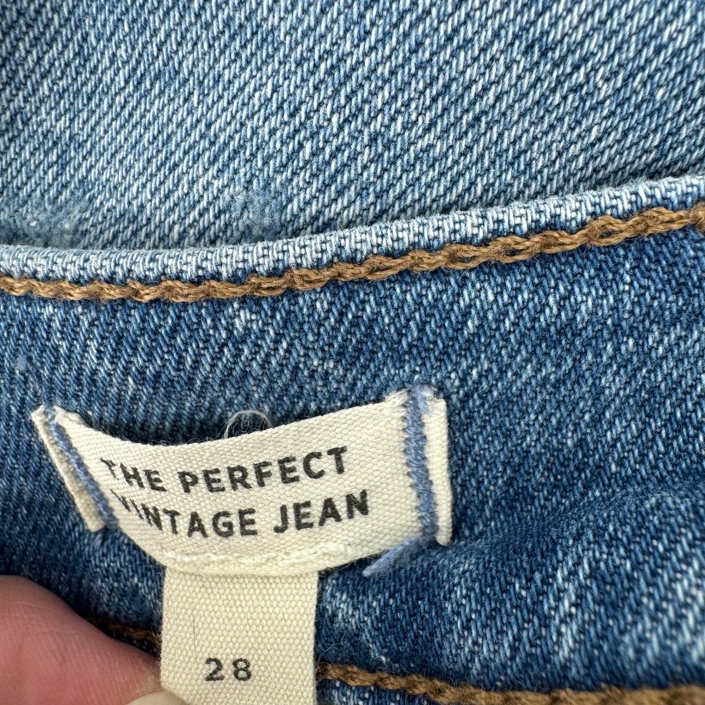 Madewell The Perfect Vintage Jean Women 28 Distressed High Rise Straight Blue‎ - Picture 5 of 6